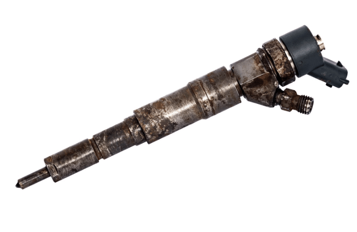 Dirty fuel injector used for precision fuel delivery to the engine.