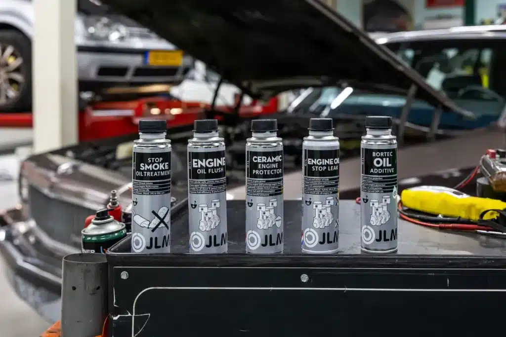JLM's range of oil products, including bortec oil additive, engine oil stop leak, flush and more.